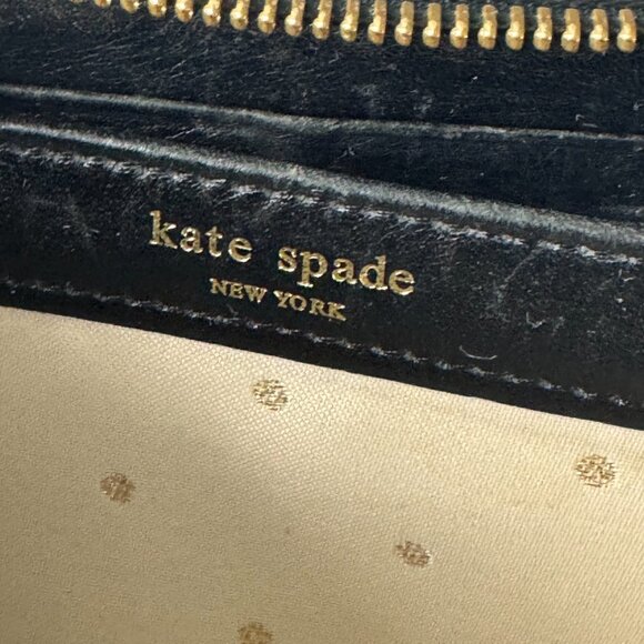 Kate Spade New York Croc-Print Green Patent Leather Zip-Around Long Wallet - Picture 6 of 13